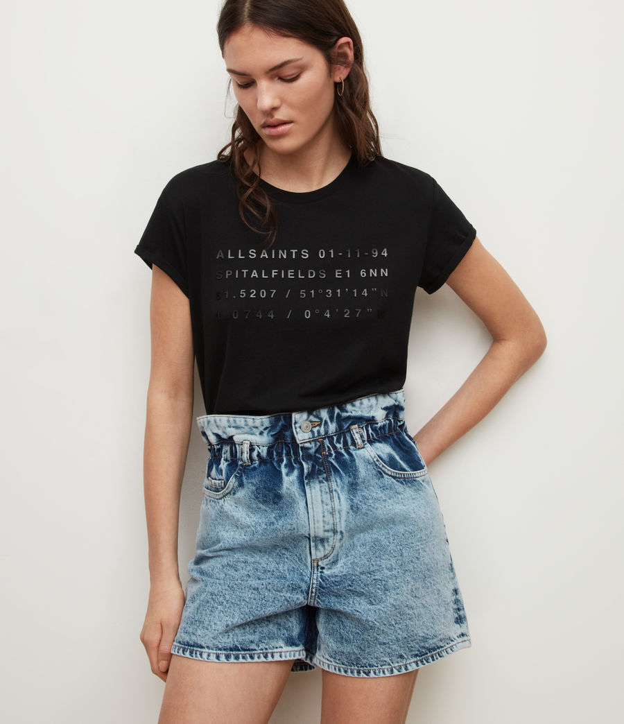 Womens Address Anna T-Shirt (black) - Image 1