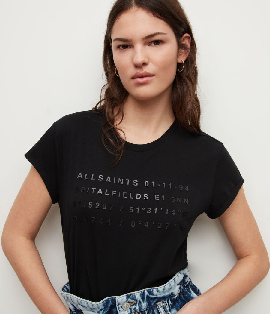 Womens Address Anna T-Shirt (black) - Image 2