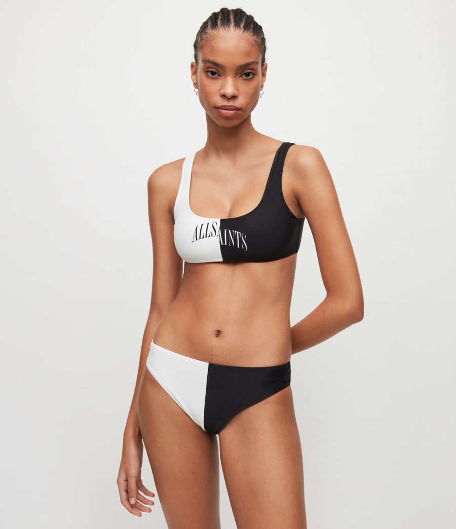 Womens Mia Split Saints Bikini Top (black_white) - Image 1