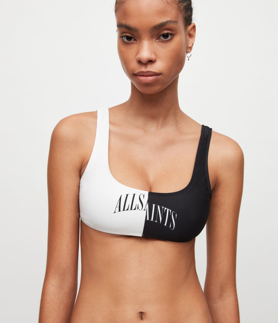 Womens Mia Split Saints Bikini Top (black_white) - Image 2