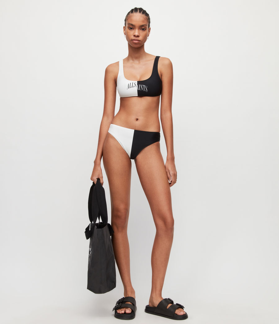 Women's Mia Split Saints Bikini Top (black_white) - Image 3