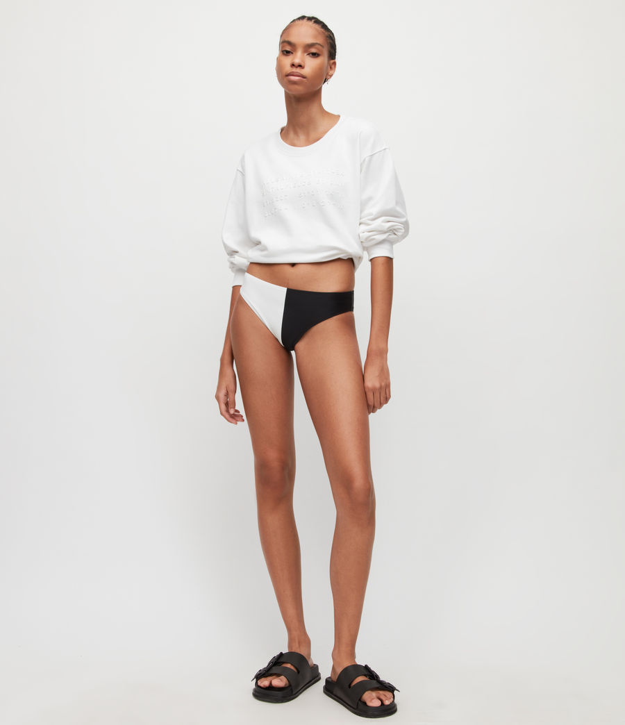 Women's Mia Split Saints Bikini Bottoms (black_white) - Image 4