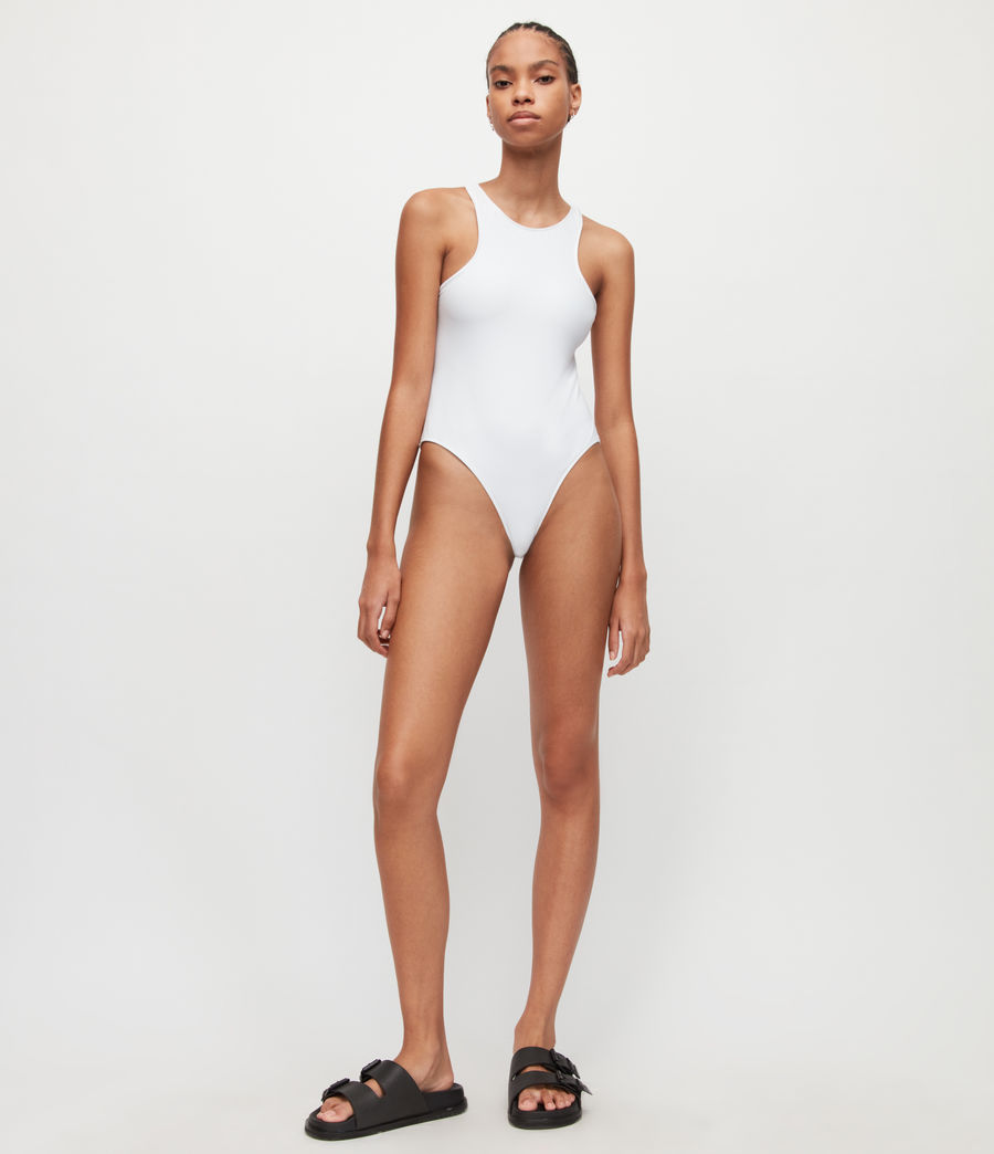 Women's Dara Racer Swimsuit (chalk_white) - Image 4