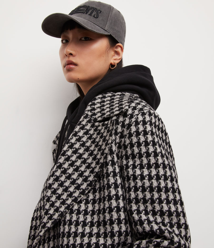 all saints houndstooth coat