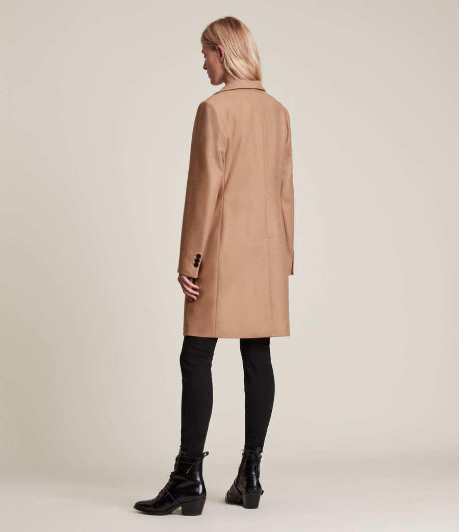 Women's Lyris Recycled Wool-Cashmere Blend Coat (camel_brown) - Image 5