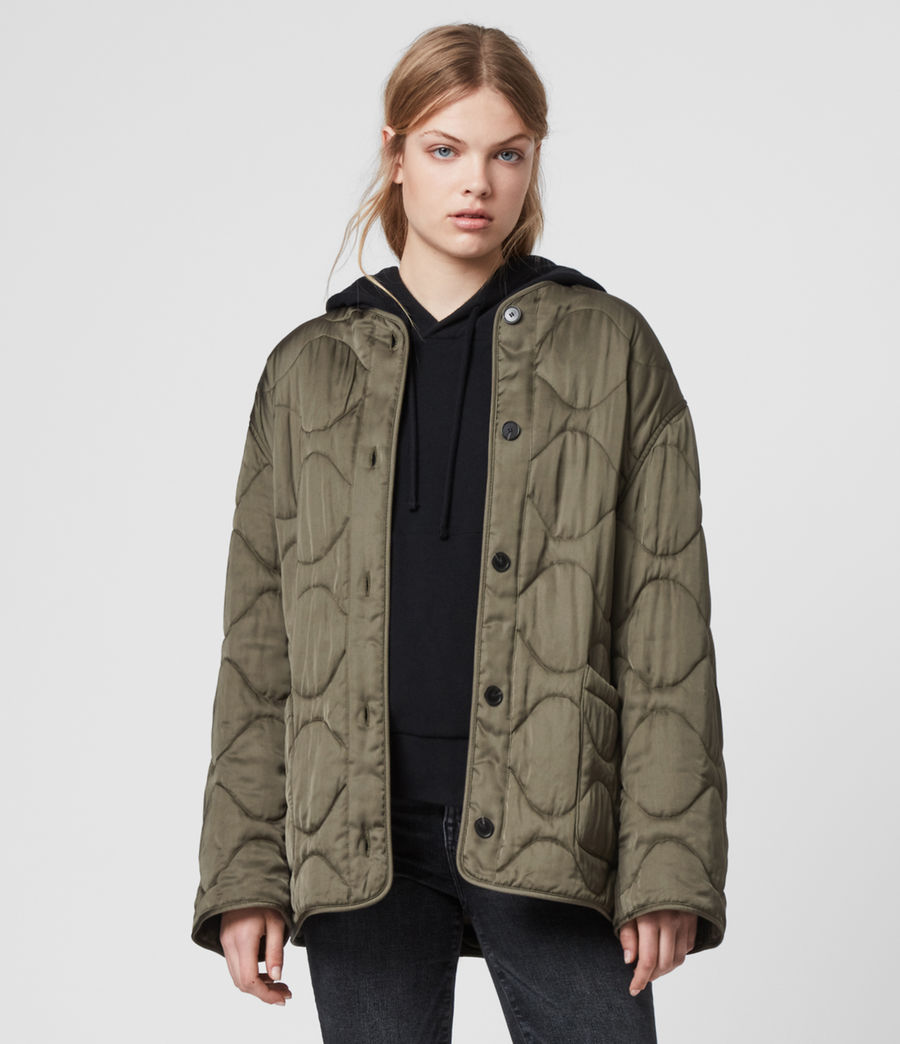 all saints black parka