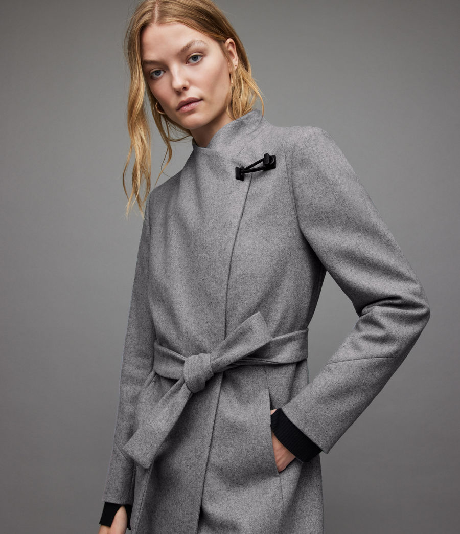 Damen Riley Wool-Cashmere Blend Coat (grey) - Image 2
