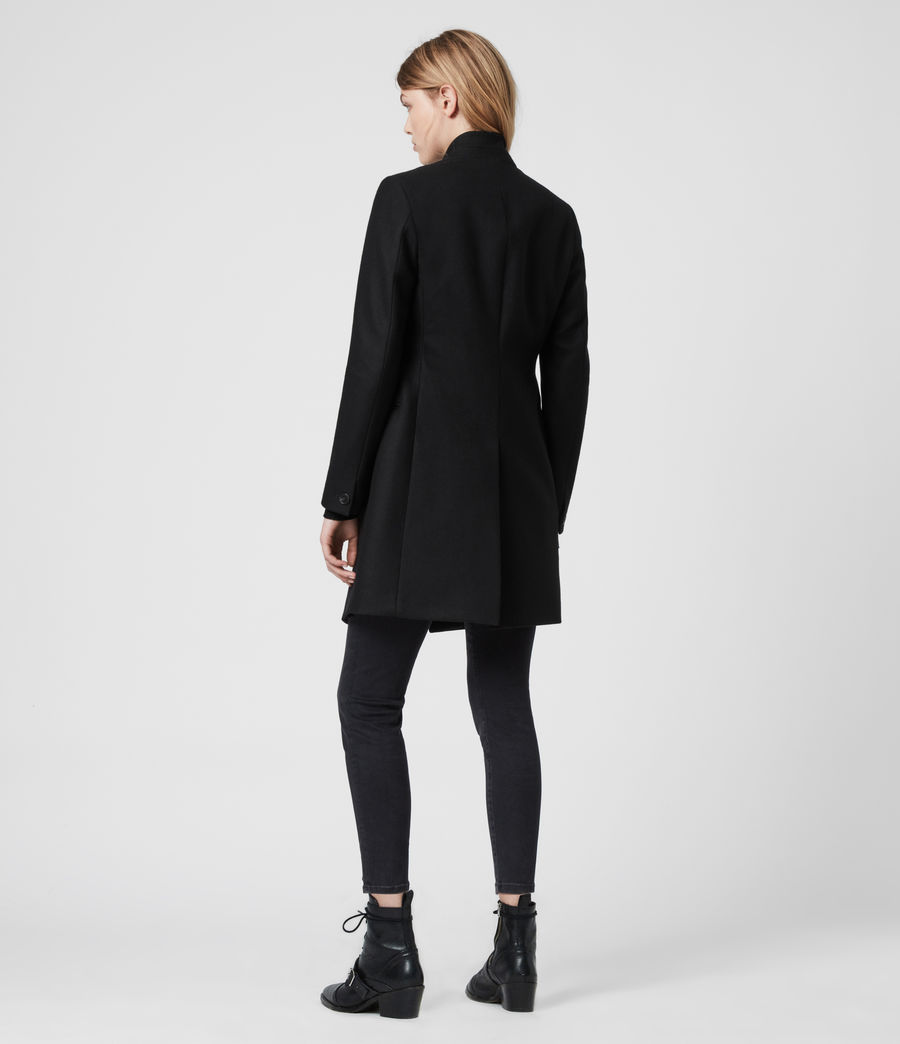 ALLSAINTS UK: Womens Adrea Cashmere Blend Coat (black)