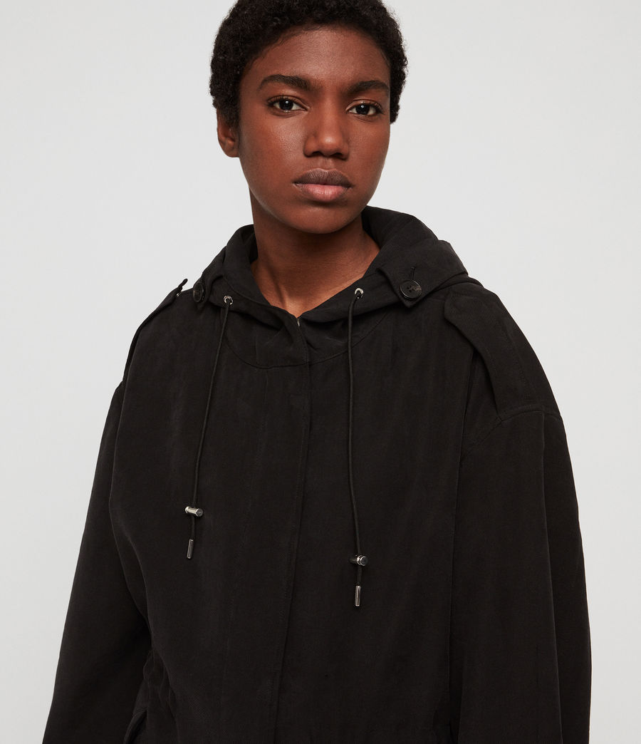 all saints hooded coat