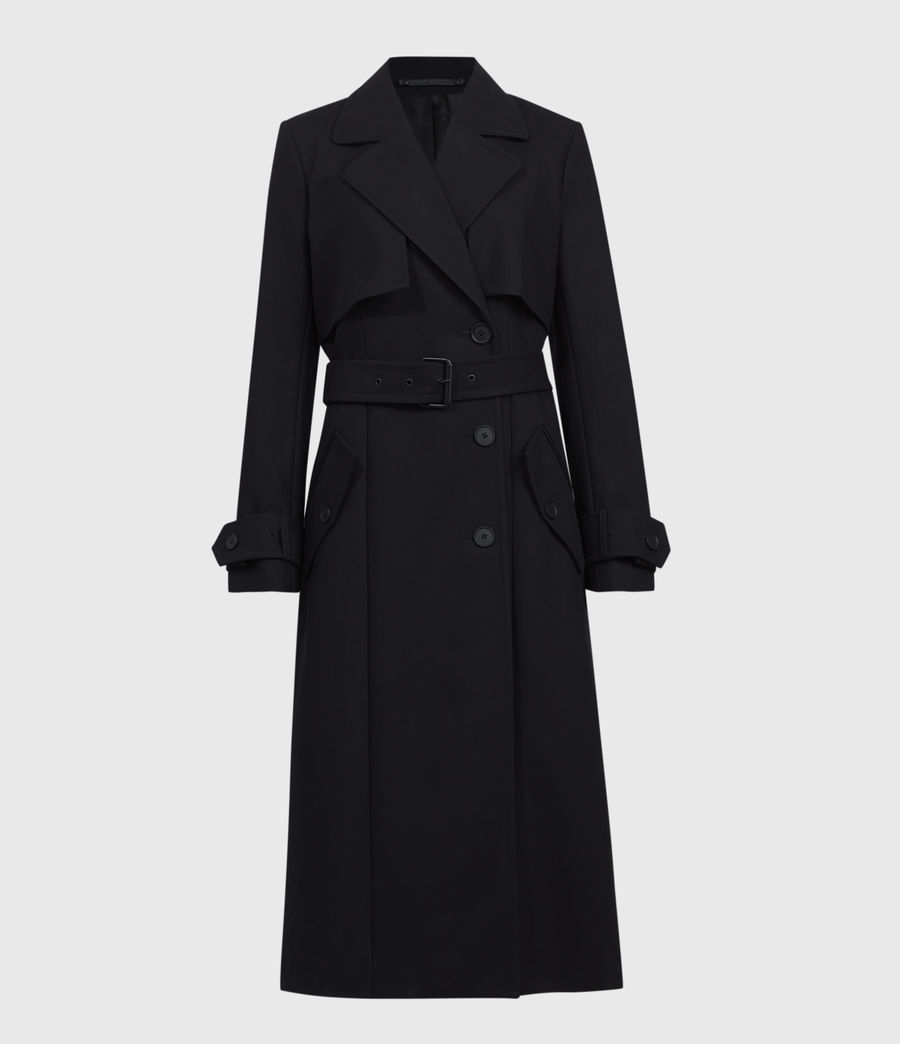 long cotton trench coat