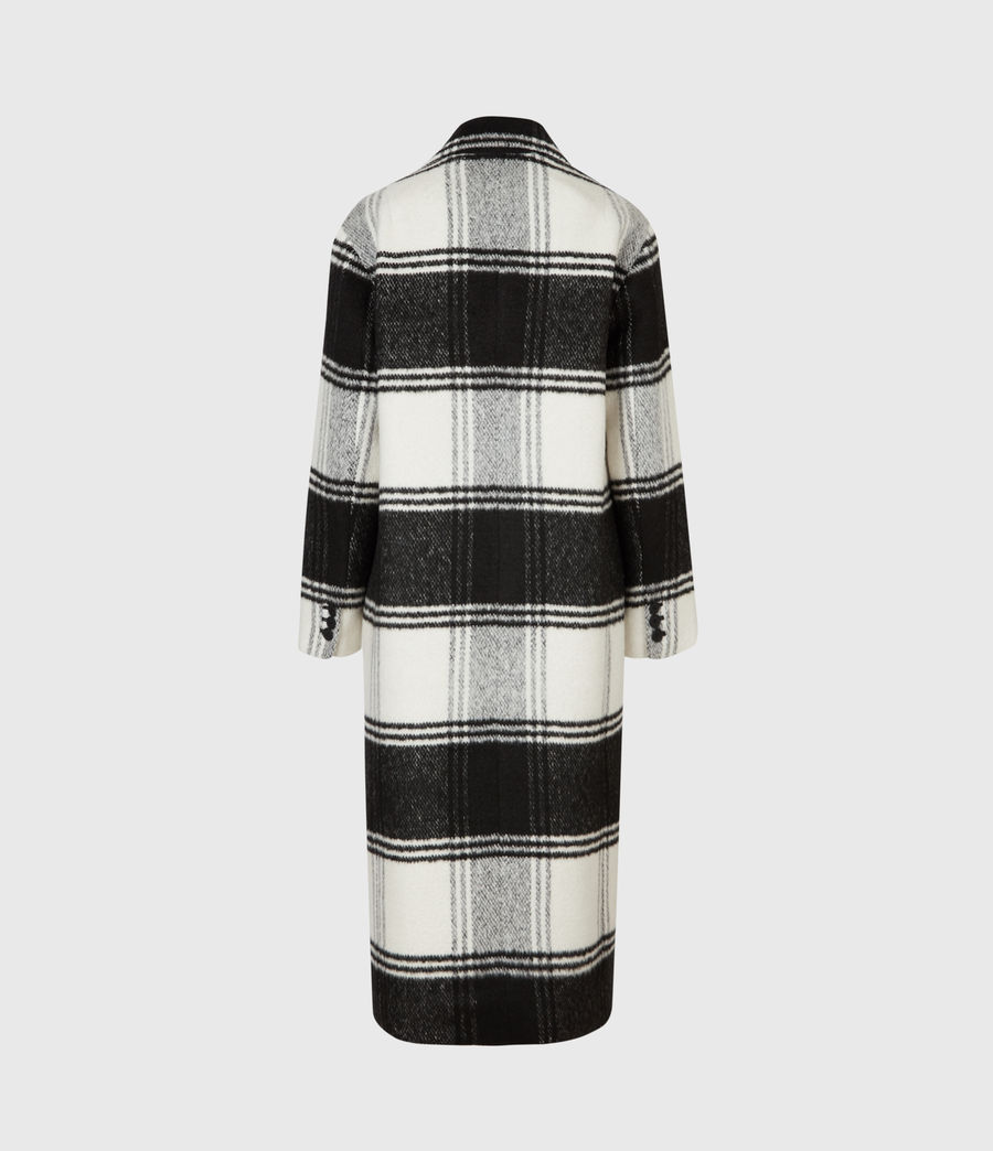 ALLSAINTS EU: Womens Lottie Wool Blend Check Coat (black_white)