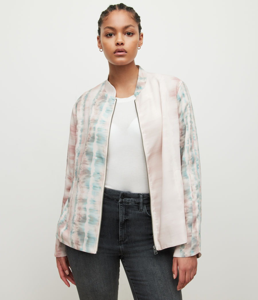 Womens Copen Bomber Jacket (pink_green) - Image 1