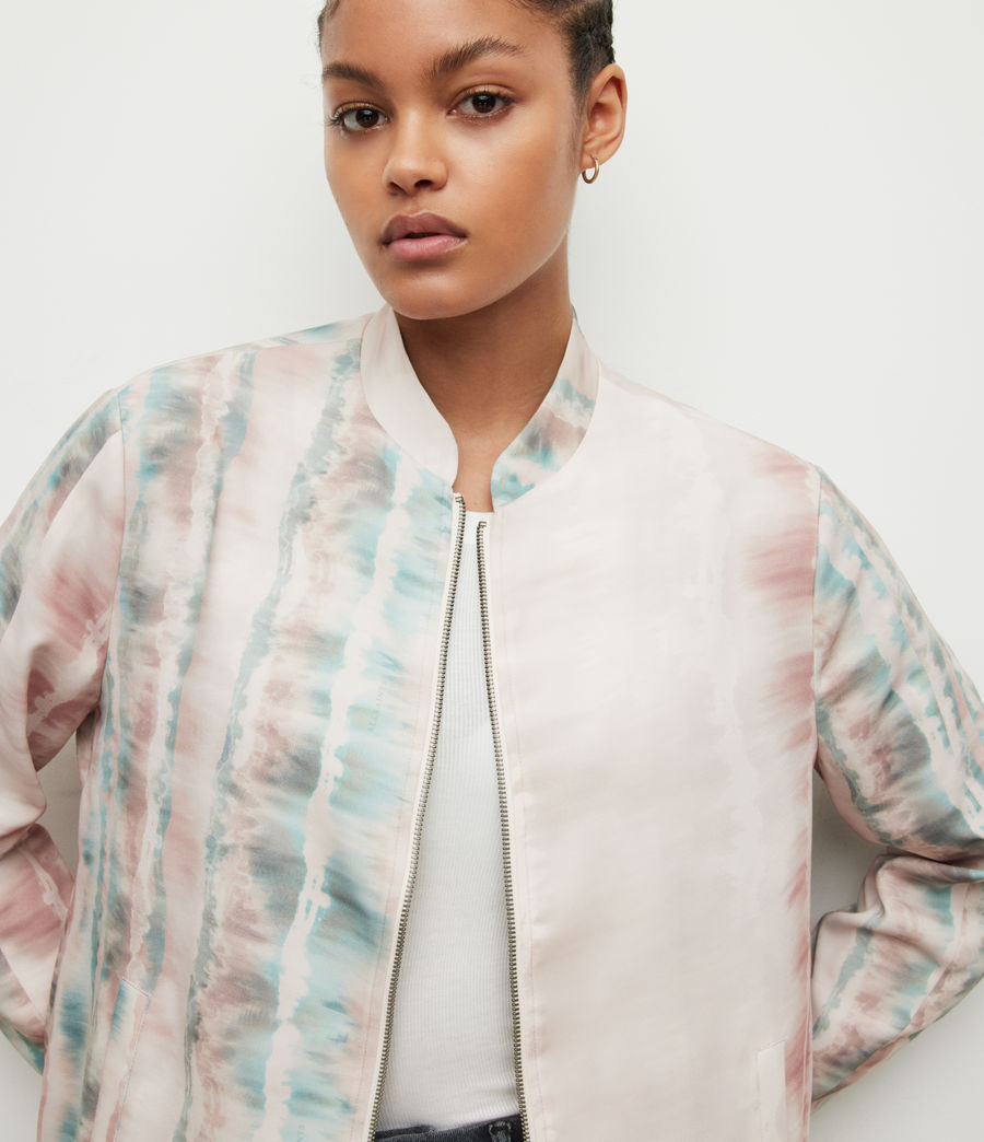 Womens Copen Bomber Jacket (pink_green) - Image 2