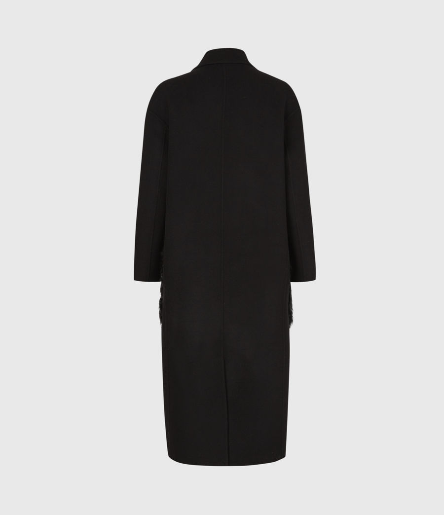 ALLSAINTS UK: Womens Maddie Wool Blend Coat (black)