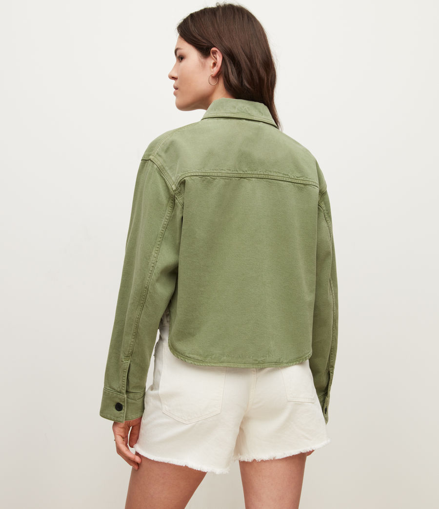 Womens Rylan Shirt Jacket (khaki_green) - Image 6