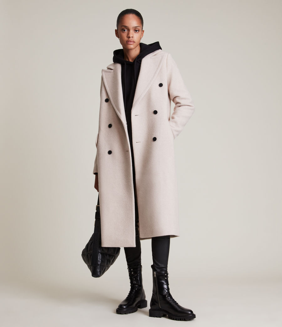 Womens Haylie Wool Blend Coat (soft_pink) - Image 6