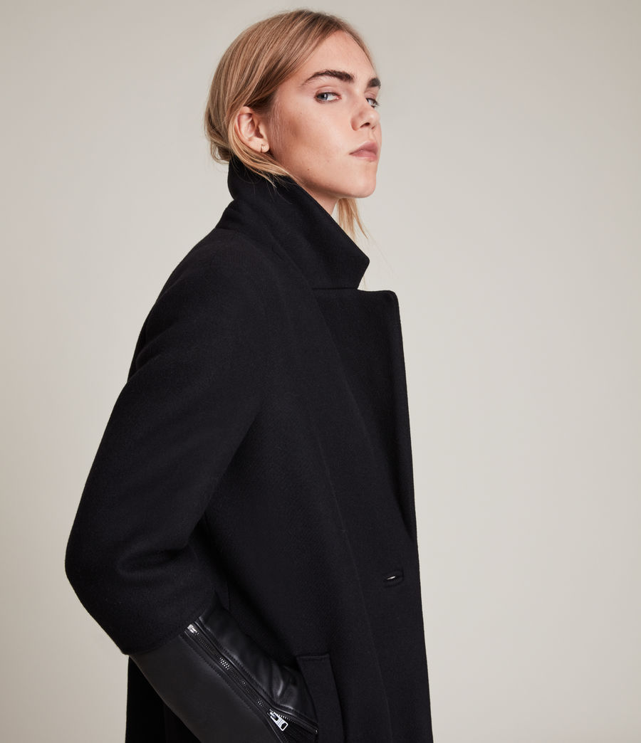 Women's Taylore Wool Blend Coat (black) - Image 3