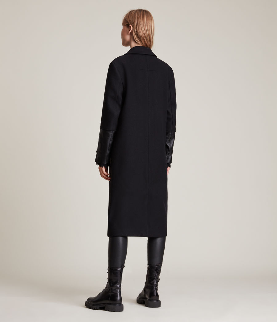 Womens Taylore Wool Blend Coat (black) - Image 6