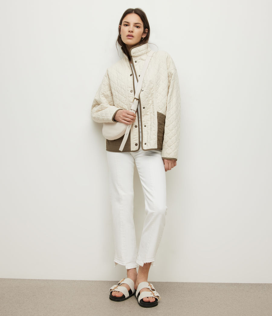 Damen Madison Reverse Jacke (white_khaki) - Image 7