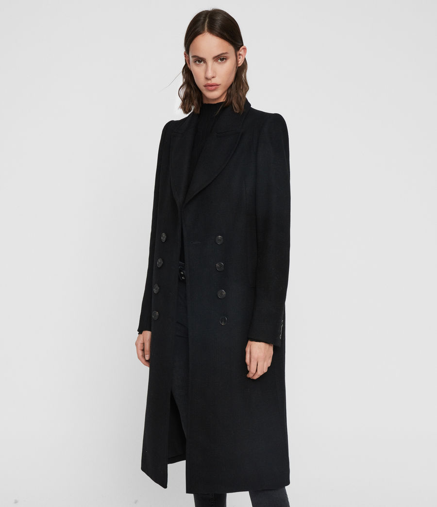 ALLSAINTS US: Womens Blair Coat (black)