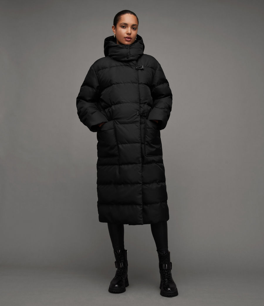 Womens Allana Oversized Puffer Coat (black) - Image 3