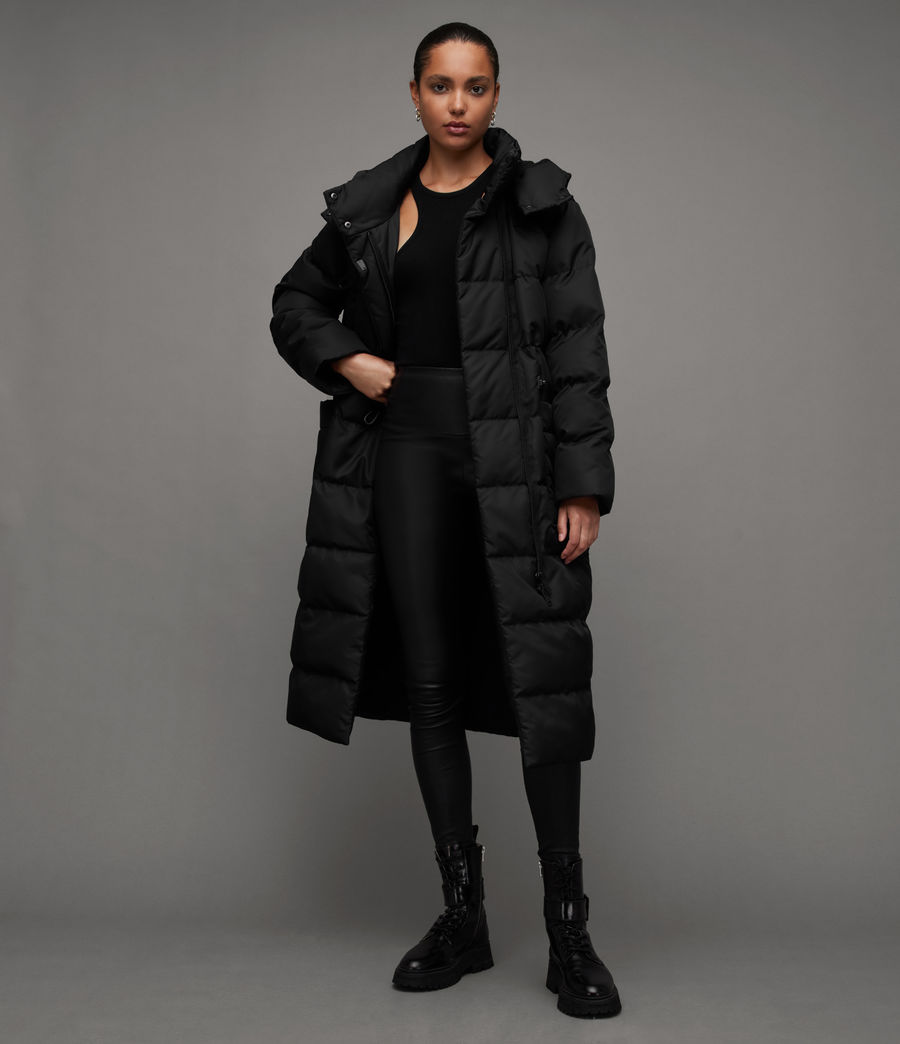Womens Allana Oversized Puffer Coat (black) - Image 4