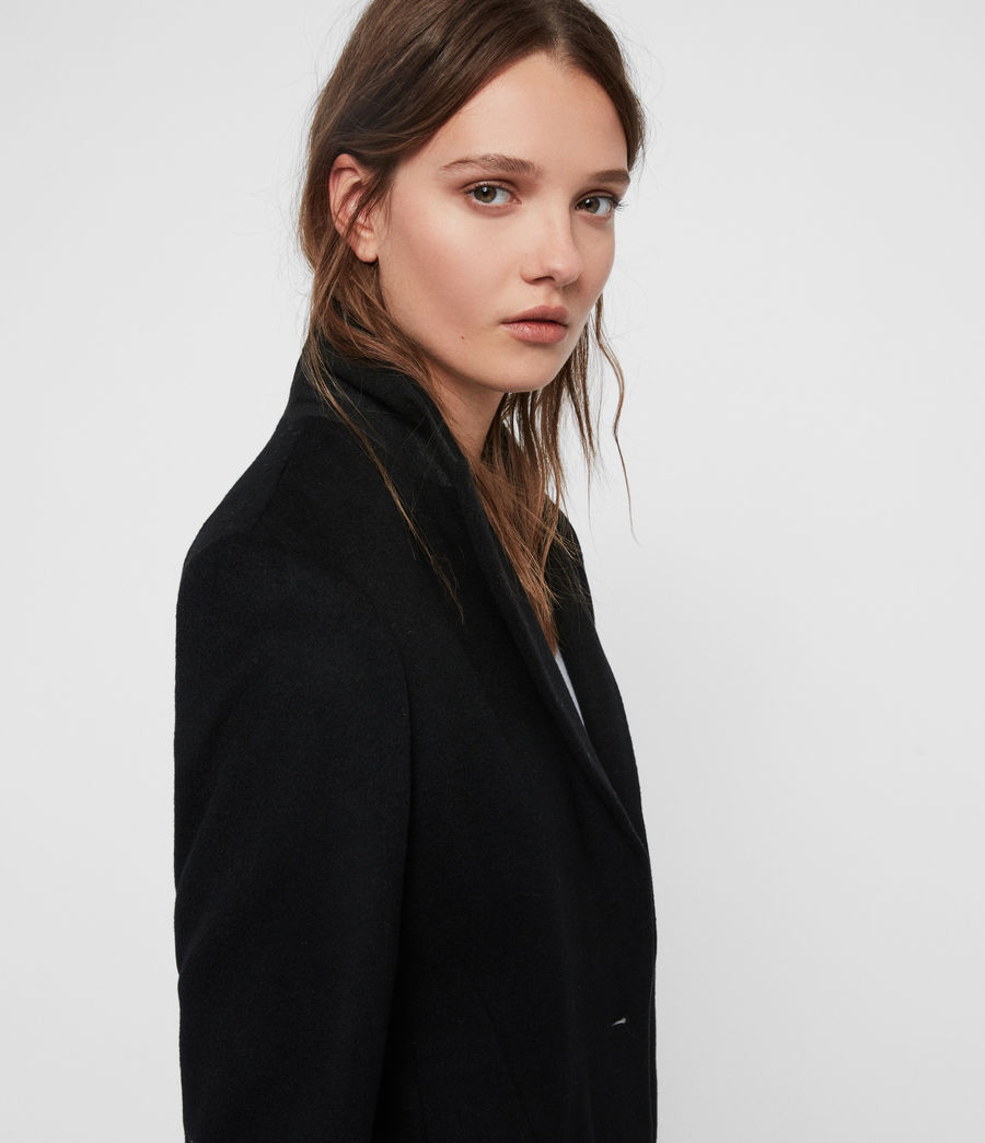 all saints wool coat women's