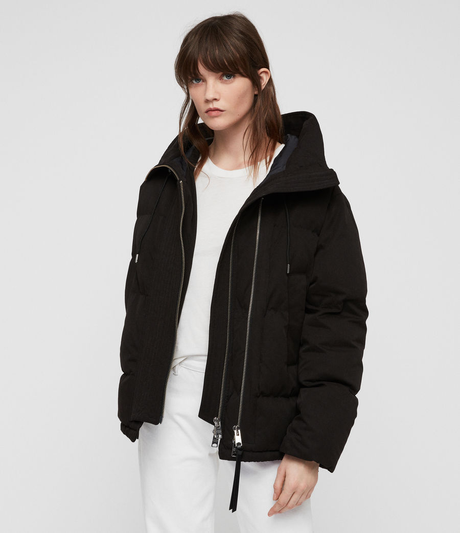 ALLSAINTS US: Womens Quinn Puffer Coat (black)