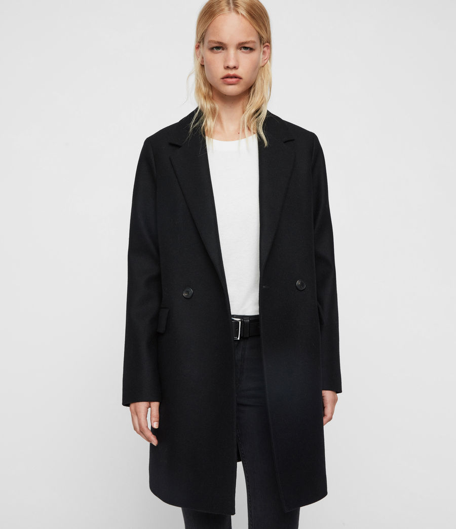 ALLSAINTS UK: Womens Dree Teco Coat (black)