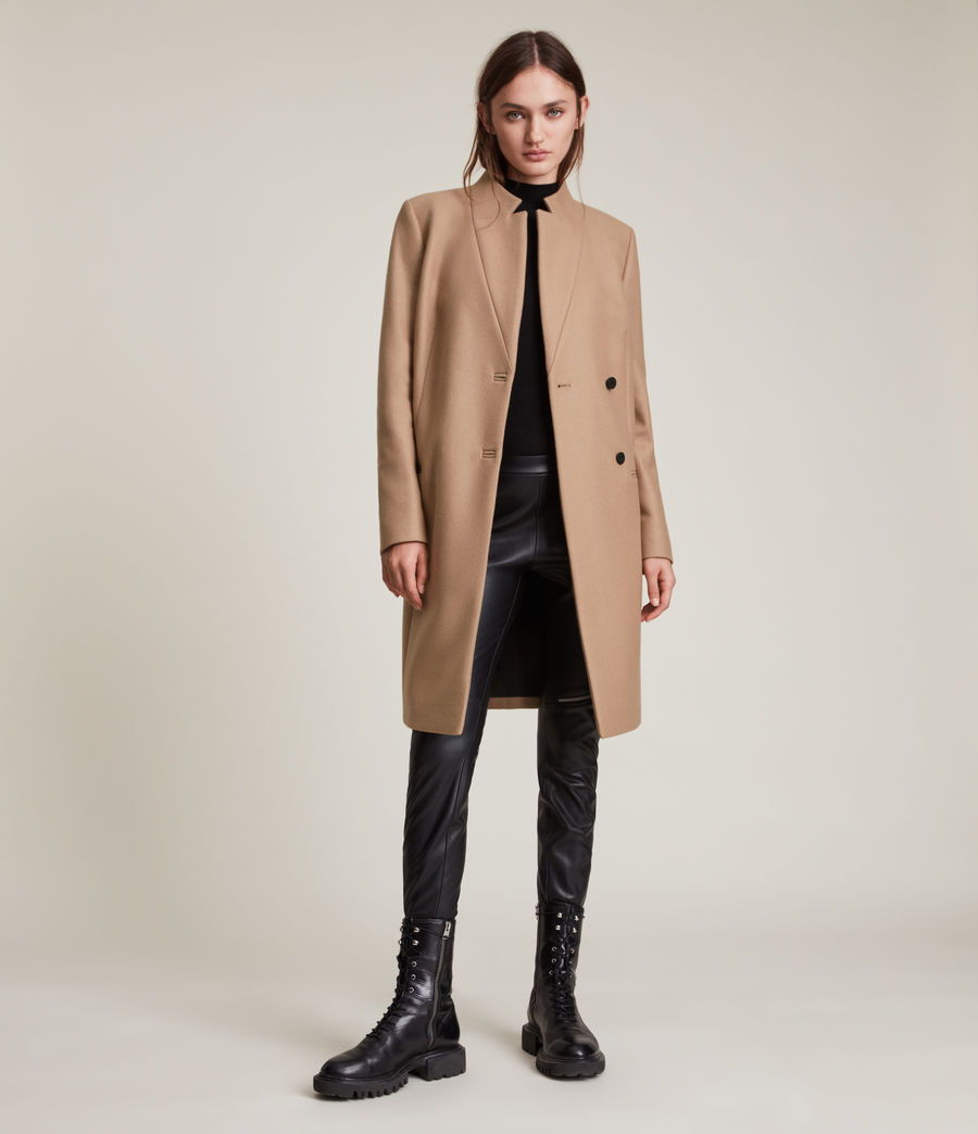 Womens Sidney Wool Blend Coat (camel_brown) - Image 1
