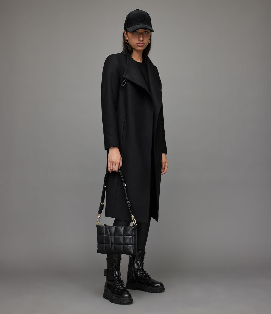 Damen Riley Wool-Cashmere Blend Coat (black) - Image 3