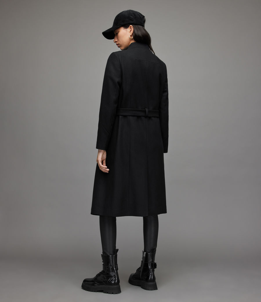 Damen Riley Wool-Cashmere Blend Coat (black) - Image 6