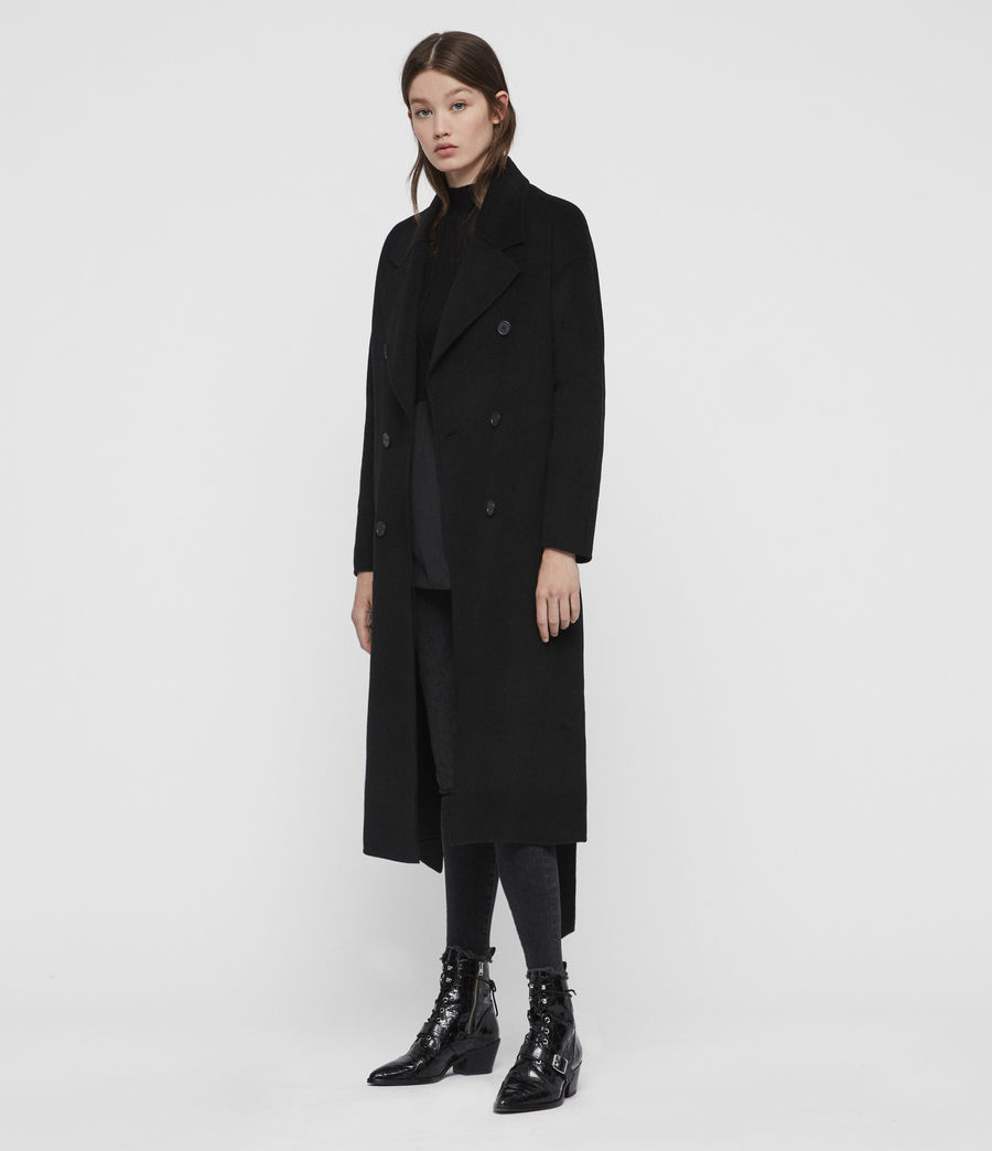 ALLSAINTS UK: Womens Maddison Coat (black)