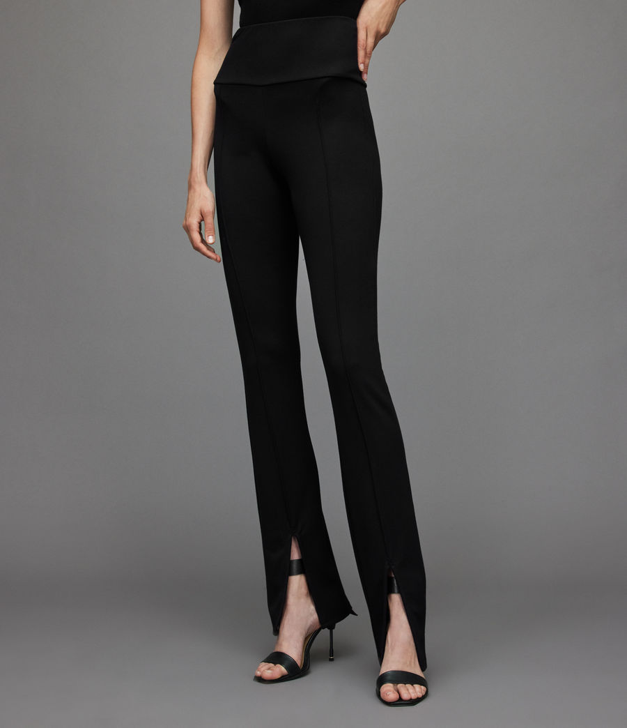 Women's Tamie Split Ankle Trousers (black) - Image 2