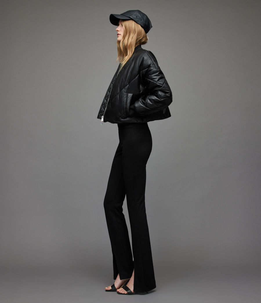 Women's Tamie Split Ankle Trousers (black) - Image 4