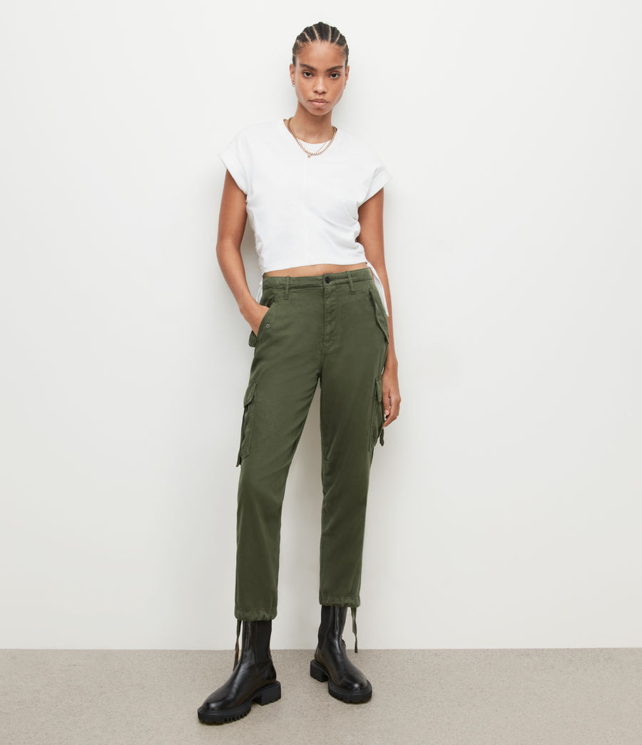 Women's Mel Combat Trousers (khaki_green) - Image 1