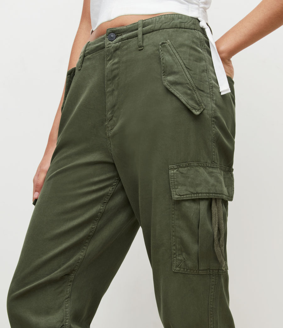 Womens Mel Combat Pants (khaki_green) - Image 3