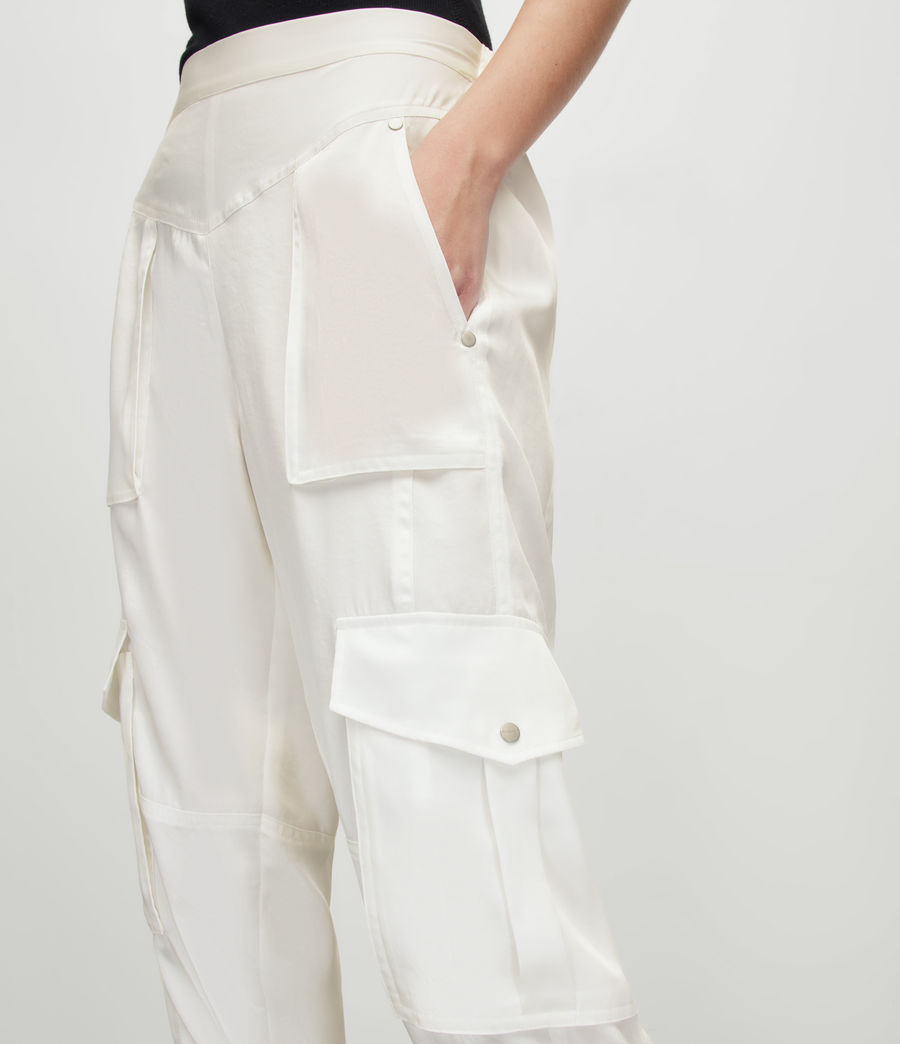 Womens Astarte Mid-Rise Cargo Pants (chalk_white) - Image 3