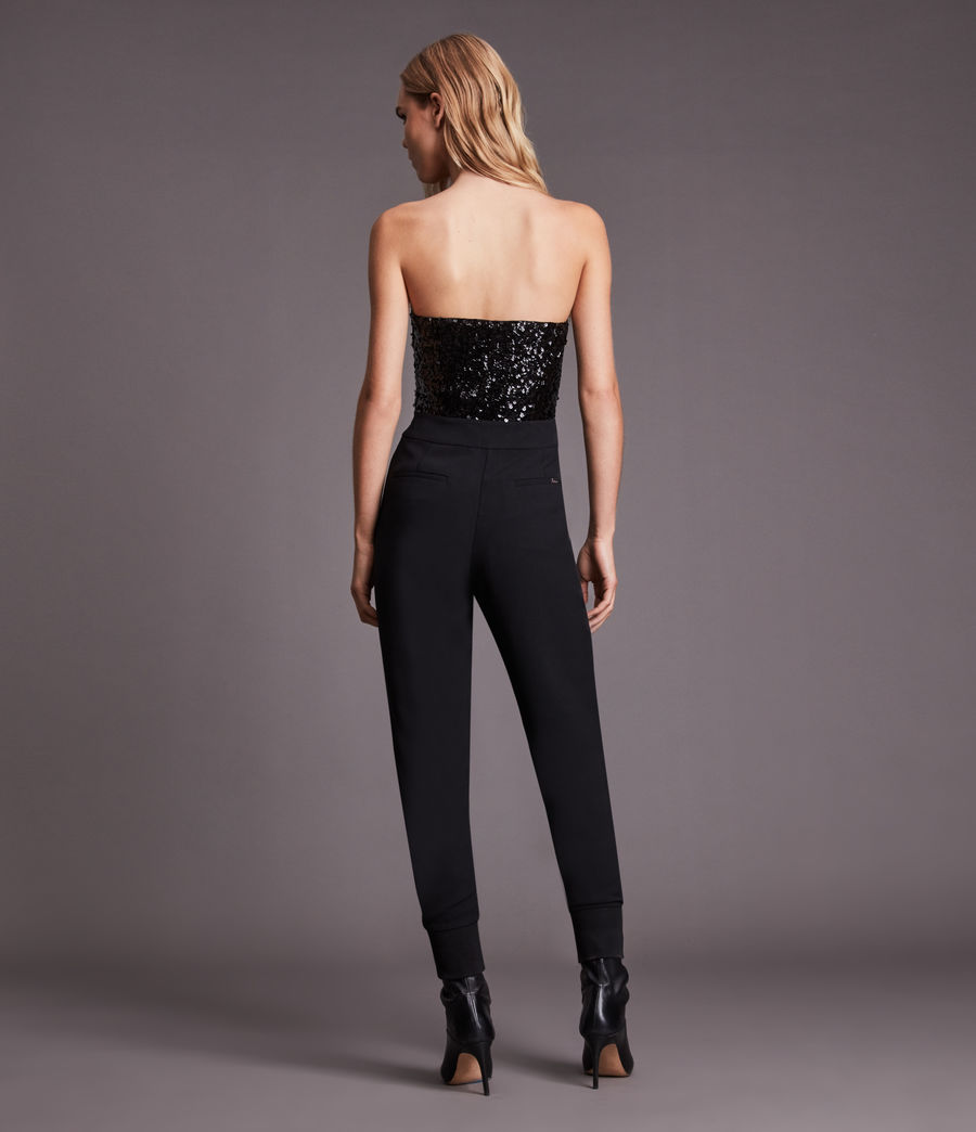 Womens Caro Sequin Embellished Jumpsuit (black) - Image 5