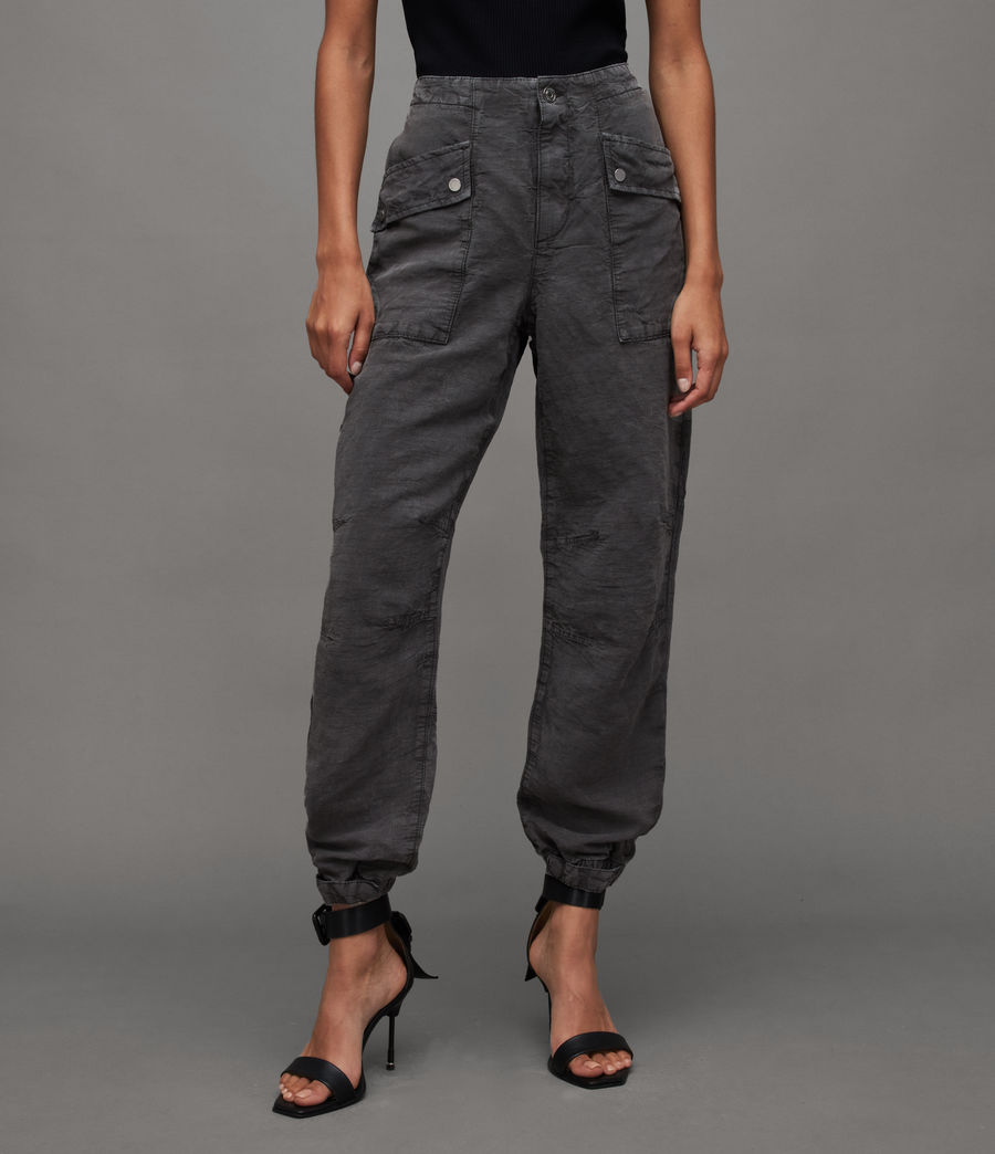 Women's Val High-Rise Tapered Trousers (anthracite) - Image 2
