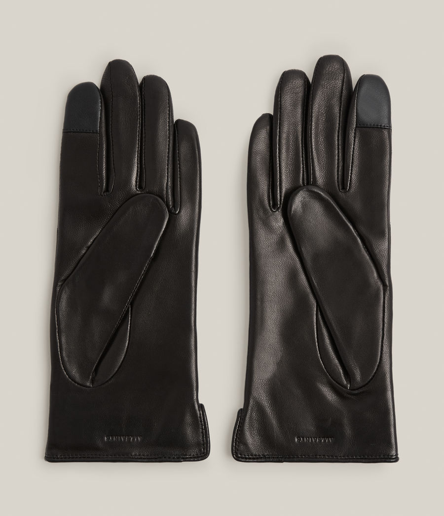 Women's Tonya Leather Gloves (black) - Image 4