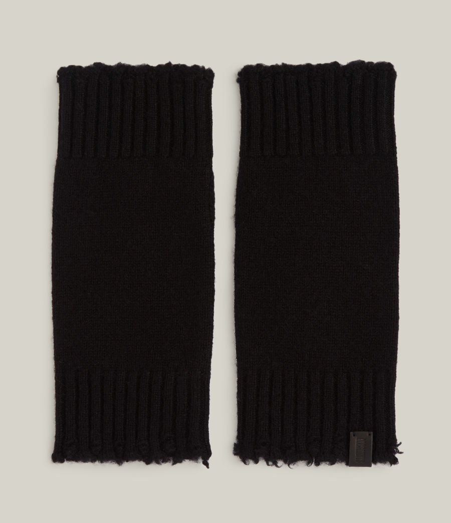 Women's Frey Wool Arm Warmers (black) - Image 1