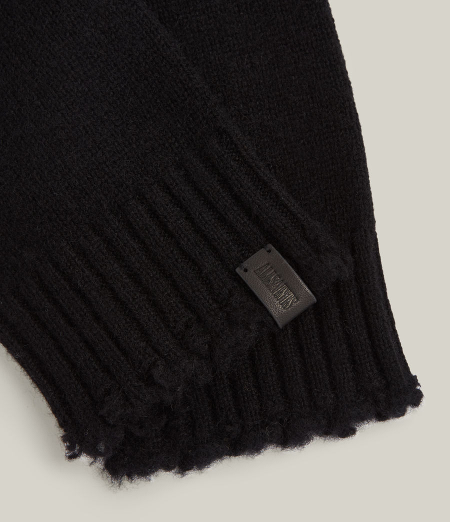 Women's Frey Wool Arm Warmers (black) - Image 2