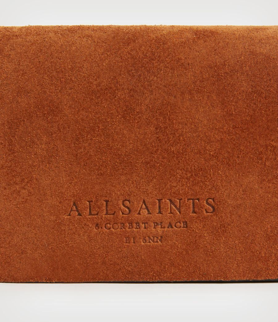 Women's Honore Suede Cardholder (amber_brown) - Image 6