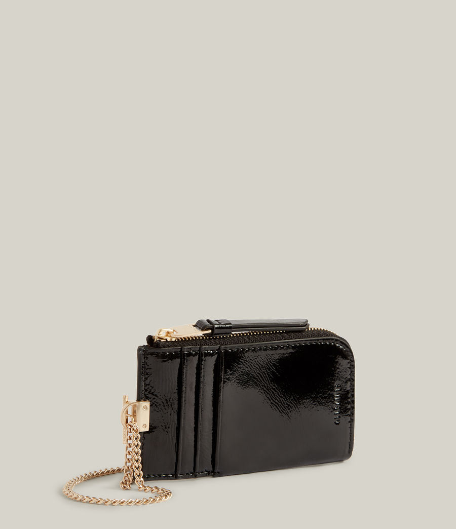Womens Lotte Chain Leather Cardholder (liquid_black) - Image 3