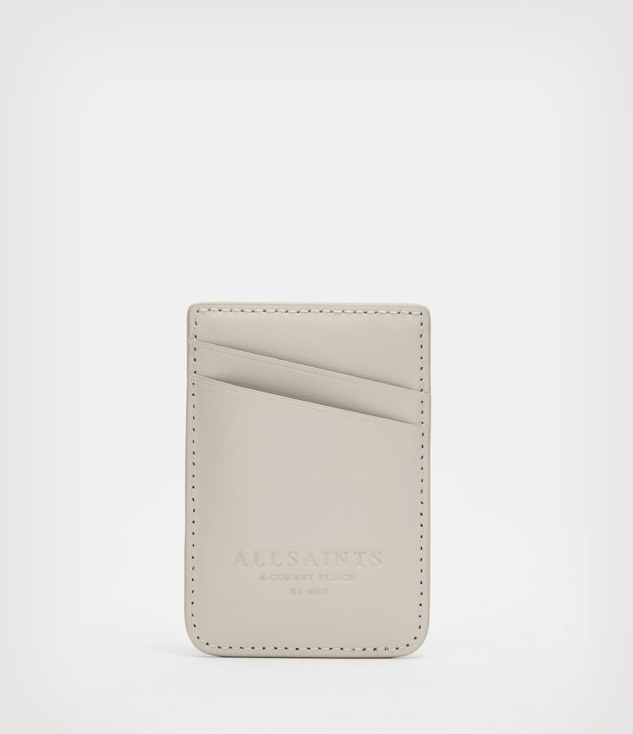 Women's Callie Magnetic Leather Cardholder (salt_lake_white) - Image 1