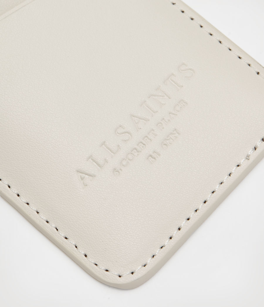 Women's Callie Magnetic Leather Cardholder (salt_lake_white) - Image 5