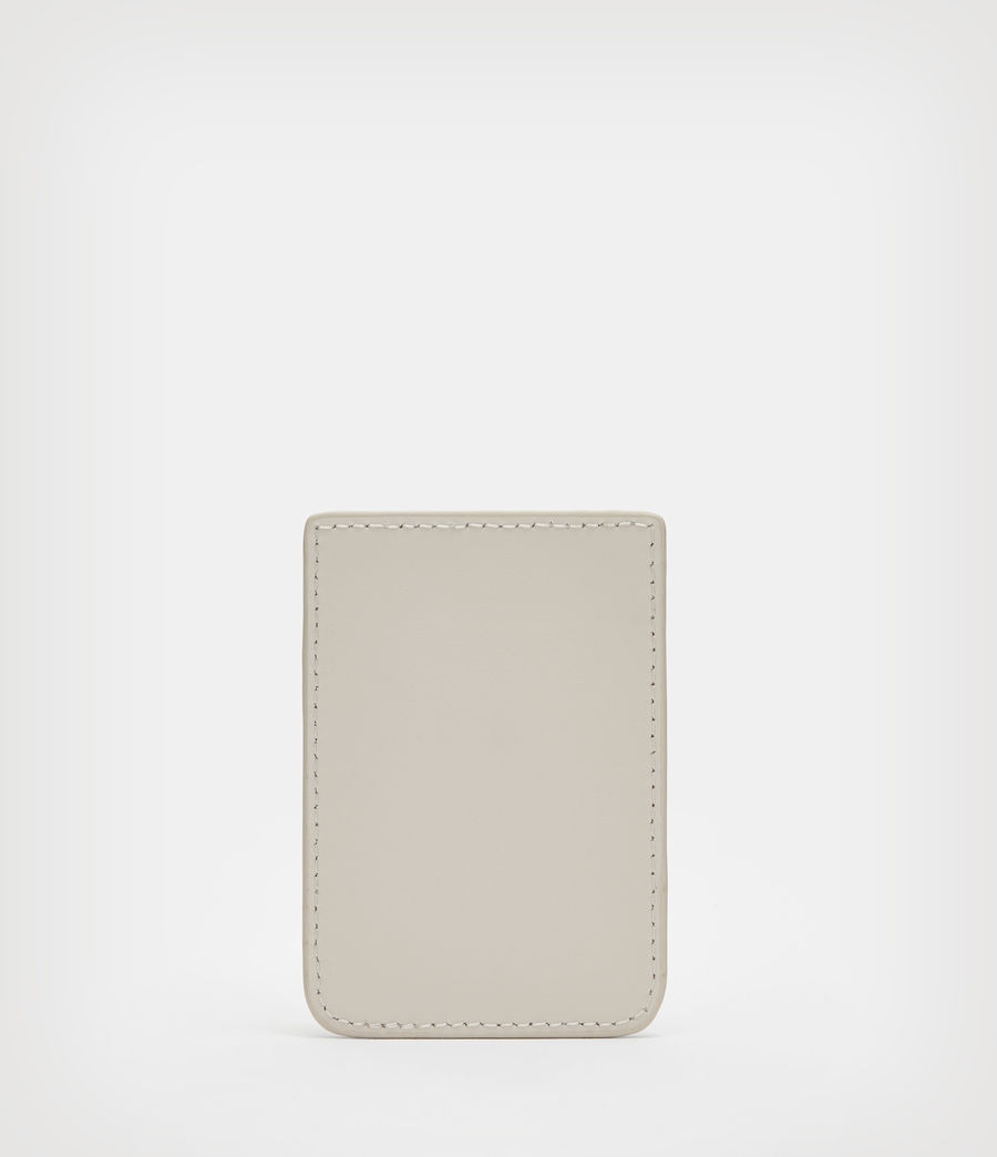 Women's Callie Magnetic Leather Cardholder (salt_lake_white) - Image 6