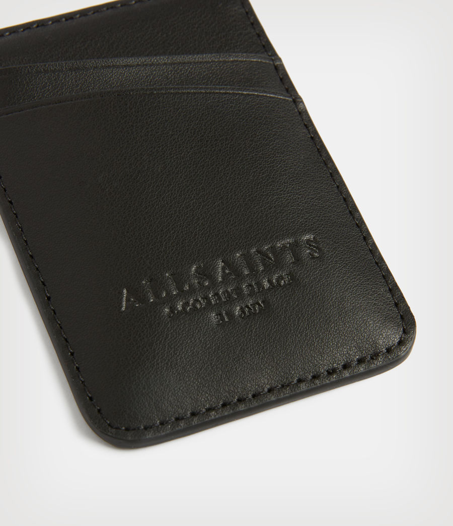 Women's Callie Magnetic Leather Cardholder (black) - Image 2