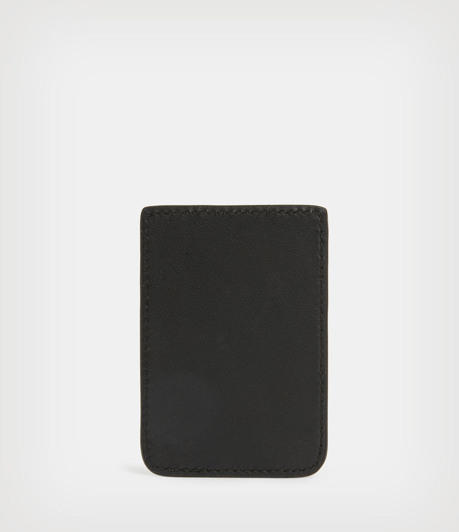 Women's Callie Magnetic Leather Cardholder (black) - Image 4
